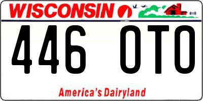 WI license plate 446OTO