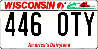 WI license plate 446OTY