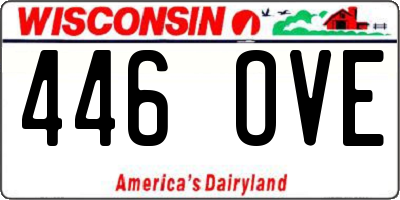 WI license plate 446OVE