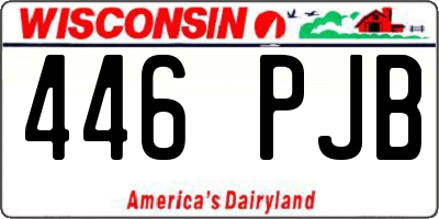 WI license plate 446PJB