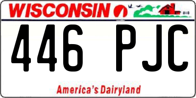 WI license plate 446PJC