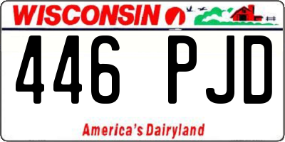 WI license plate 446PJD