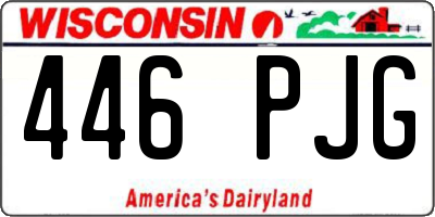 WI license plate 446PJG