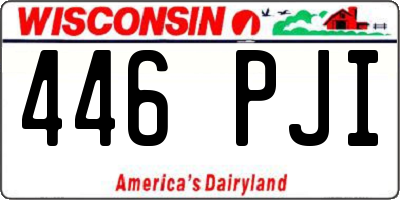 WI license plate 446PJI