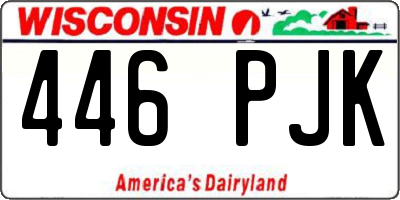 WI license plate 446PJK