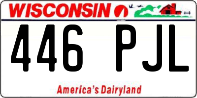 WI license plate 446PJL