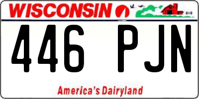 WI license plate 446PJN