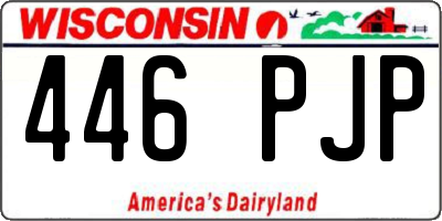 WI license plate 446PJP