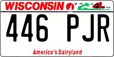 WI license plate 446PJR