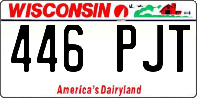 WI license plate 446PJT