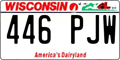 WI license plate 446PJW