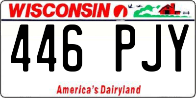 WI license plate 446PJY