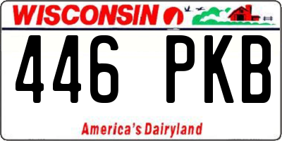 WI license plate 446PKB