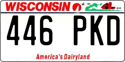 WI license plate 446PKD