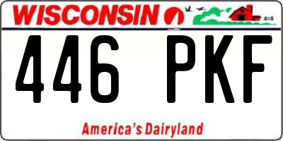 WI license plate 446PKF