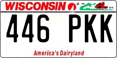 WI license plate 446PKK
