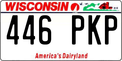 WI license plate 446PKP