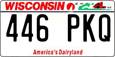 WI license plate 446PKQ