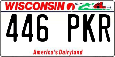 WI license plate 446PKR