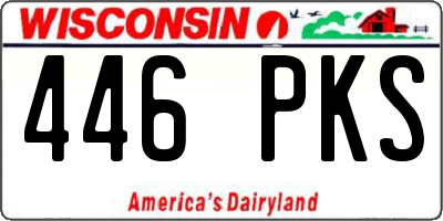 WI license plate 446PKS