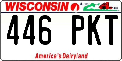 WI license plate 446PKT
