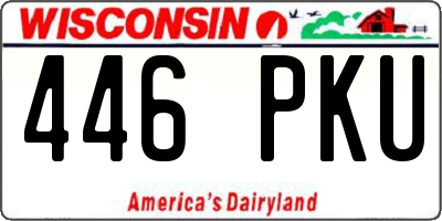 WI license plate 446PKU