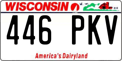 WI license plate 446PKV