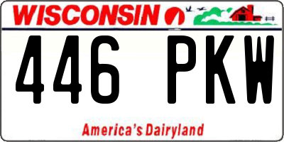 WI license plate 446PKW