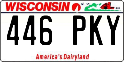 WI license plate 446PKY