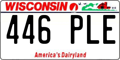 WI license plate 446PLE