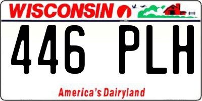 WI license plate 446PLH