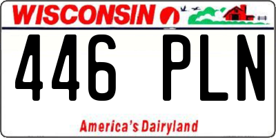 WI license plate 446PLN