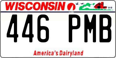 WI license plate 446PMB