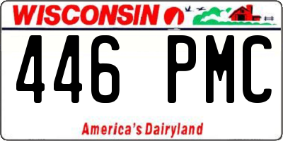 WI license plate 446PMC