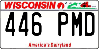 WI license plate 446PMD