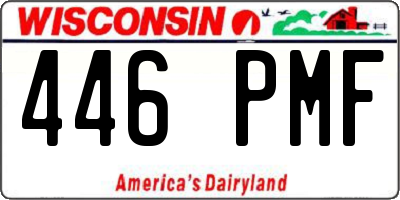 WI license plate 446PMF