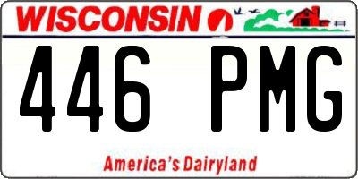 WI license plate 446PMG