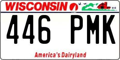 WI license plate 446PMK
