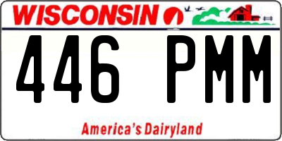 WI license plate 446PMM
