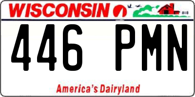 WI license plate 446PMN