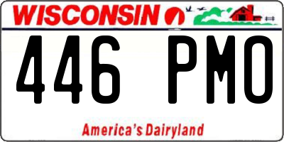 WI license plate 446PMO