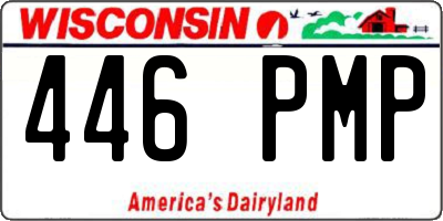 WI license plate 446PMP