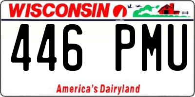 WI license plate 446PMU
