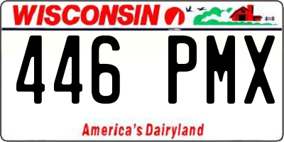 WI license plate 446PMX