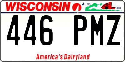 WI license plate 446PMZ