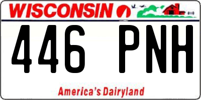 WI license plate 446PNH