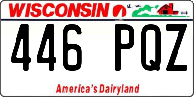WI license plate 446PQZ