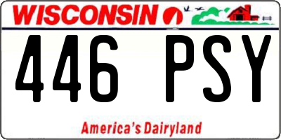 WI license plate 446PSY