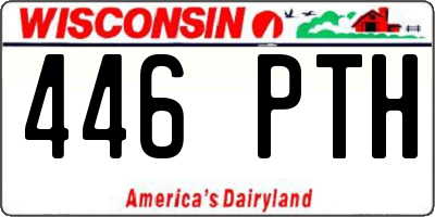 WI license plate 446PTH