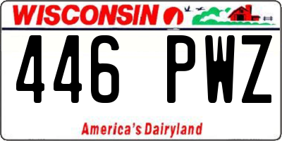 WI license plate 446PWZ